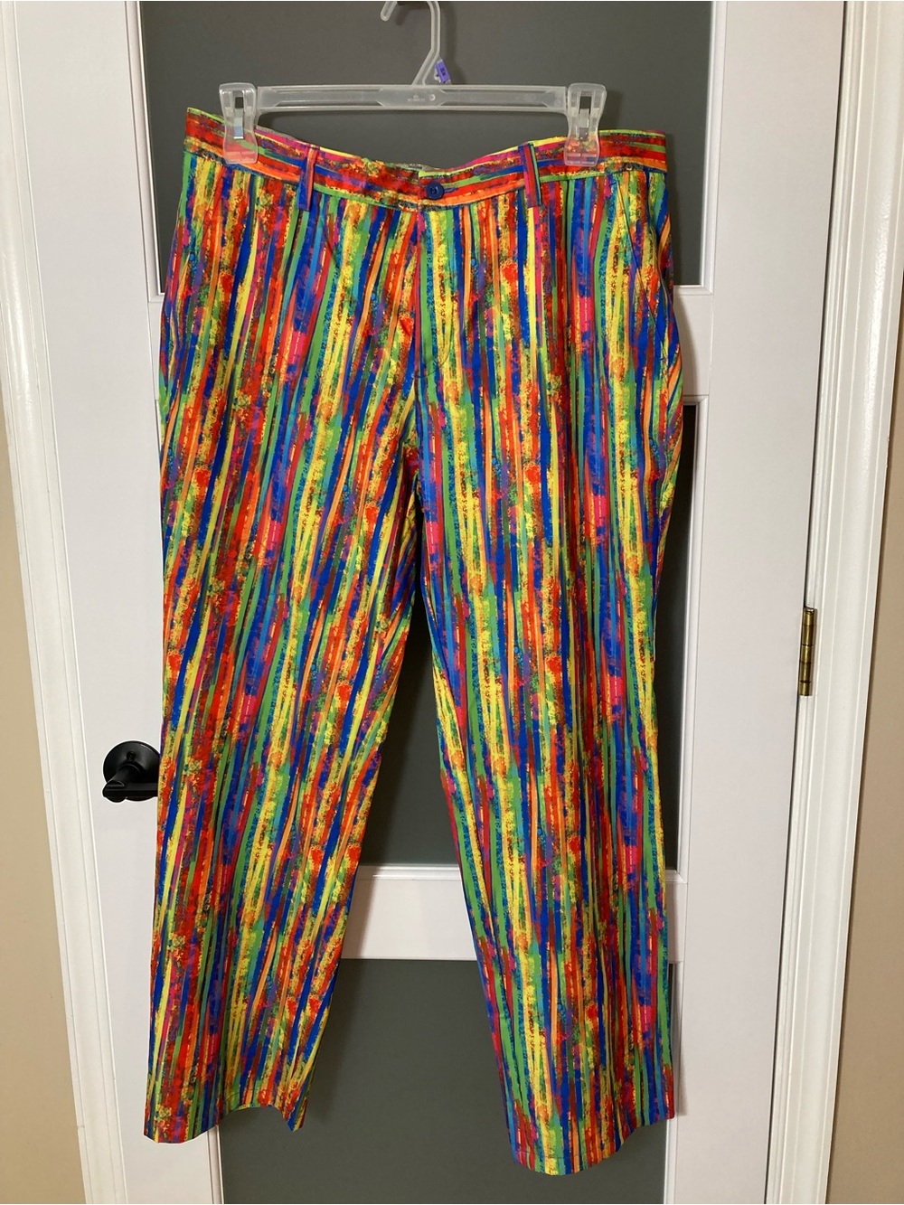 Multi-Color Stripes Golf Pants – Hreski 145 - size 36 x 30 approximately